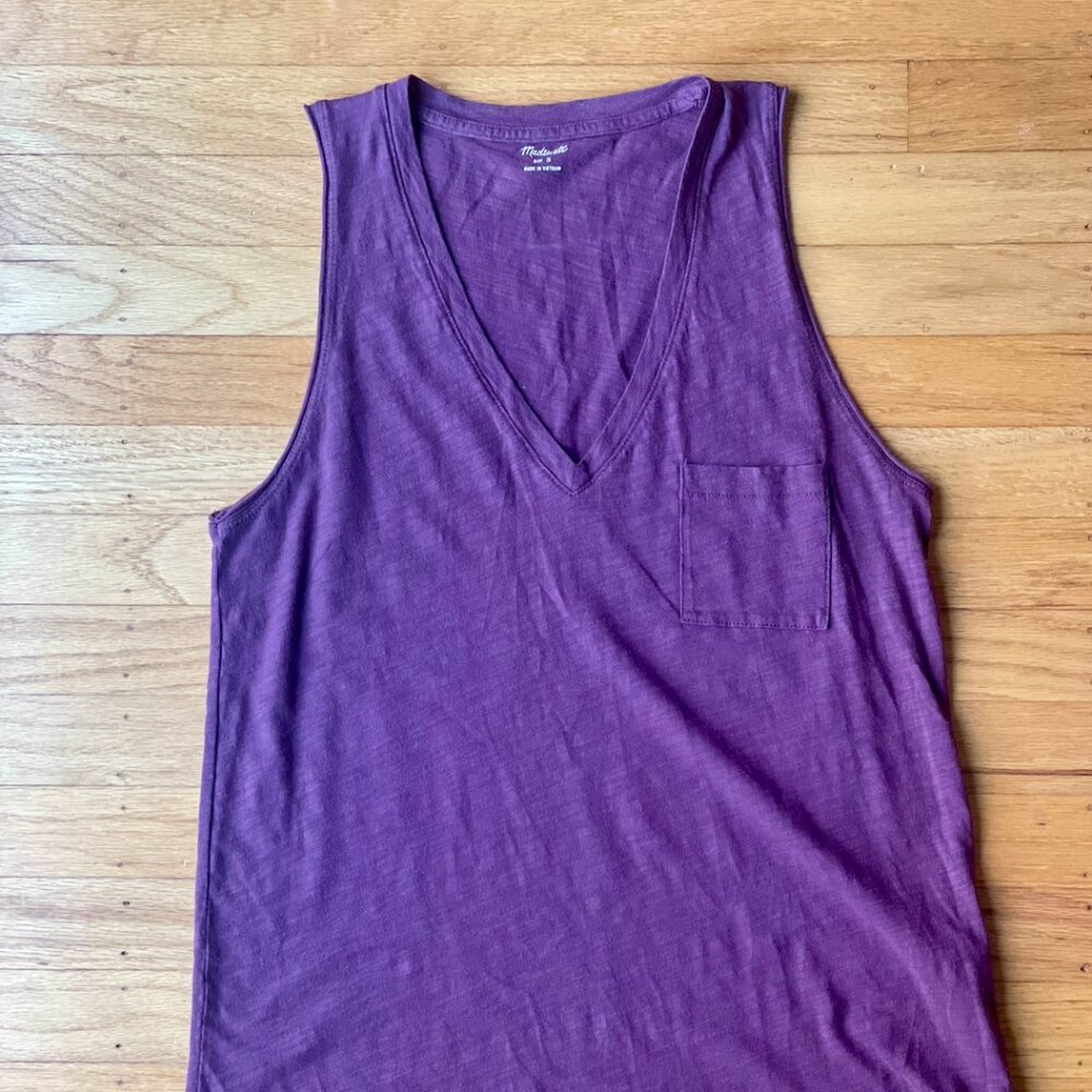 Madewell Womens' Tank in Plum, Size S